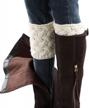 winter knit boot cuffs - crochet short leg warmers for women's short boots - topper socks christmas gift logo