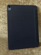 img 1 attached to Tablet case for Apple iPad Air 5 10.9 (2022) / iPad Air 4 (2020), made of soft silicone, transforms into a stand (dark blue) review by Bogdan Bonev ᠌