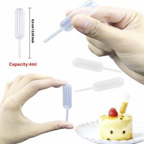 img 3 attached to 100Pcs 4Ml Disposable Squeeze Transfer Pipettes Dropper Liquor Injectors For Strawberrys, Cupcakes, And Desserts