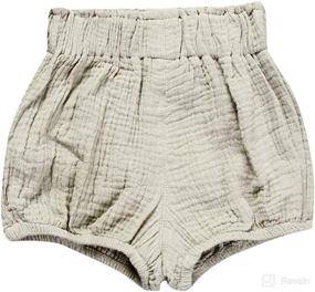 img 1 attached to 💕 Adorable JELEUON 3 Pack of Little Baby Girls Boys Cotton Linen Blend Cute Bloomer Shorts: Perfect for Comfort and Style!