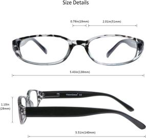 img 2 attached to 👓 Set of 4 Spring Hinge Reading Glasses with Blue Light Blocking, Women/Men's Eyewear (4 Color, +2.50 Magnification)