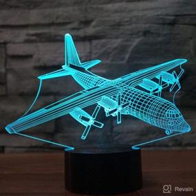 img 1 attached to 3D LED Aircraft Plane Warplane Optical Illusion Night Light