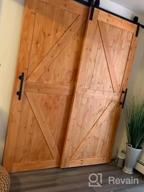 img 1 attached to Upgrade Your Home'S Style With SMARTSTANDARD 9Ft Bypass Sliding Barn Door Kit For Double Wooden Doors - Smooth, Quiet & Easy Installation - Fits 96" Opening review by Brian Summers