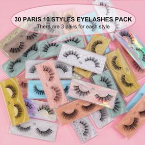 img 3 attached to Get Glamorous With MAGEFY 30 Pairs Of Soft Faux Mink Lashes In 10 Styles: Wholesale Bulk Pack With Glitter Boxes And Organza Bags