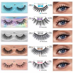 img 2 attached to Get Glamorous With MAGEFY 30 Pairs Of Soft Faux Mink Lashes In 10 Styles: Wholesale Bulk Pack With Glitter Boxes And Organza Bags
