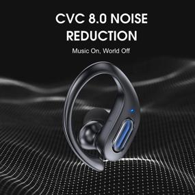 img 3 attached to MuGo Bluetooth 5.0 Wireless Earbud With Noise Cancelling For Sports, HD Stereo, IP7 Waterproof, Touch Control, Mic, Type C, 40H Playtime, Perfect For Running And Work