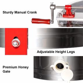 img 1 attached to BeeCastle Honey Extractor Separator Kit 4 Frame Stainless Steel Honeycomb Spinner Extractor, Manual Crank Beekeeping Extraction Equipment