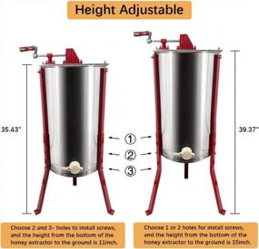 img 3 attached to BeeCastle Honey Extractor Separator Kit 4 Frame Stainless Steel Honeycomb Spinner Extractor, Manual Crank Beekeeping Extraction Equipment