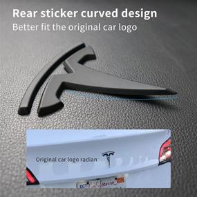 img 2 attached to Powlamks Model Y Steering Wheel/Front Trunk/Rear Trunk Logo Cover Sticker Decals