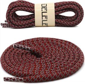 img 2 attached to Stay Safe And Visible With DELELE Reflective Shoe Laces - 2 Pairs Of 4/25" Thick Round Cords