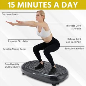 img 1 attached to EILISON FitMax 3D XL Vibration Plate Exercise Platform - Detachable Surface Whole Body Workout W/Loop Bands - Home Training Equipment For Recovery, Fitness, And Weight Loss - Jumbo Size In Black