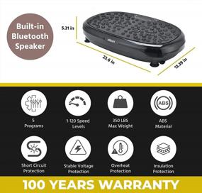 img 2 attached to EILISON FitMax 3D XL Vibration Plate Exercise Platform - Detachable Surface Whole Body Workout W/Loop Bands - Home Training Equipment For Recovery, Fitness, And Weight Loss - Jumbo Size In Black