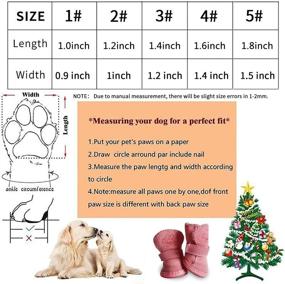 img 2 attached to 🐶 URBEST Dog Shoes with Hook Loop Closure Booties - Top-Quality Pet Chihuahua Shoes Boots, Set of 4