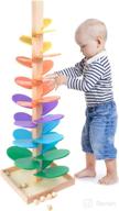 enhance baby's learning with the acools montessori music tree building blocks - perfect 🌈 educational toy with ball falling ramp, 3d rainbow design - ideal birthday gift for baby's development logo