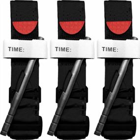 img 4 attached to Pack Of 3 ASA TECHMED Combat Tourniquets With Cold-Resistant Technology For Life-Saving Hemorrhage Control And First Aid: Windlass Spinning Medic Pre-Hospital Application - Black