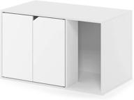 🐱 furinno peli litter box enclosure: sleek solid white design for ultimate cat privacy logo