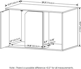 img 3 attached to 🐱 Furinno Peli Litter Box Enclosure: Sleek Solid White Design for Ultimate Cat Privacy