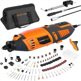 img 4 attached to ET-RT-170 Rotary Tool Kit: MultiPro Keyless Chuck, 36" Flex Shaft & 130 Accessories For DIY & Crafting Projects