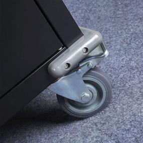 img 1 attached to Запираемый металлический шкаф для хранения Aobabo с колесами для организации гаража, дома и офиса - 72 ''H / черный