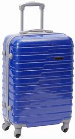 img 4 attached to Suitcase on wheels medium travel luggage for women m TEVIN size M 64 cm 62 l lightweight 3.2 kg durable polycarbonate Blue