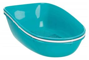 img 4 attached to Cat litter box Berto Top, Trixie (pet supplies, 39 x 42 x 59 cm, turquoise/white, 40163)