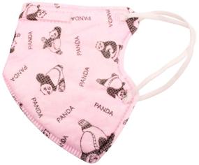 img 1 attached to Children's mask KN95, pink with panda pattern, 3 pcs.