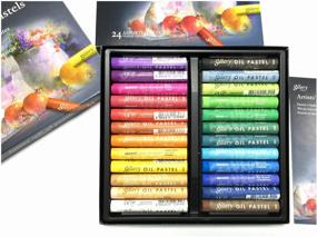 img 3 attached to MUNGYO Gallery Artists" Soft Oil Pastels Set, 24 colors