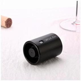 img 3 attached to Circle Joy Vacuum Bottle Stopper with Date Setting - Wine Sealer (CJ-JS04) CN, Black