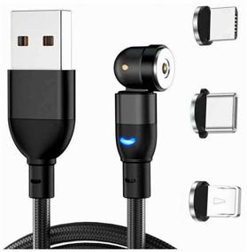img 4 attached to 🔌 Universal 3-in-1 Magnetic Charging Cable with Type-C, Lightning, and Micro USB Connectors and Charging Indicator