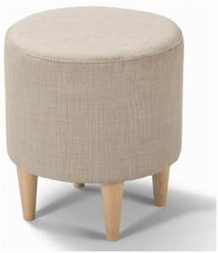 img 3 attached to Ottoman Salotti Niko, light legs, matting, Shift fabric, beige, 36x36x40 cm