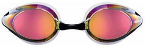 img 3 attached to Swimming goggles arena Tracks Mirror 92370, white/redrevo/black