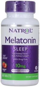 img 2 attached to Melatonin Fast Dissolve tabs, 10 mg, 60 pcs, 1 pack, citrus