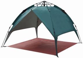 img 2 attached to Automatic tourist tent with add. awning / 2-3-seater / dark green
