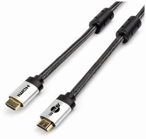 img 2 attached to Atcom High Speed HDMI Cable 2.0 - 3m, Silver/Black: Enhanced Connectivity Solution