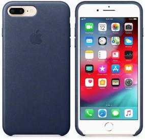 img 4 attached to Apple Leather Case for iPhone 8 Plus / 7 Plus, Midnight Blue