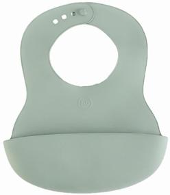 img 2 attached to Happy Baby Нагрудник Basic Baby plastic bib, dark green