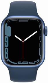 img 2 attached to Apple Watch Series 7 45mm Aluminium Case Smart Watch, Blue Ocean