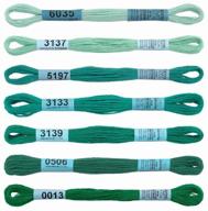 set of floss for embroidery "gamma" "spectrum" 100% cotton 7 x 8 m emerald logo