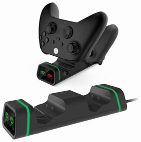img 4 attached to Dobe Charging Dock for 2x Xbox One Controllers (TYX-19006X) black