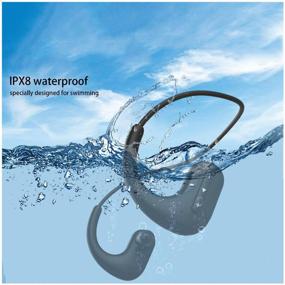img 4 attached to 8GB IPX8 Wireless Waterproof Pool Headphones with MP3 Player