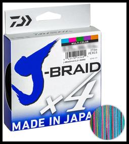 img 3 attached to Braided cord DAIWA J-Braid X4 d=0.17 mm, 300 m, 8.4 kg, multi color, 1 pc.