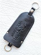 leo hardy/leather key holder, men's leather key holder, female leather key holder, genuine leather key holder, black logo