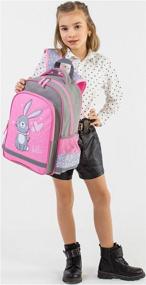 img 3 attached to Backpack Pythagoras School for elementary school, Adorable bunny, 38x28x14 cm, 270654