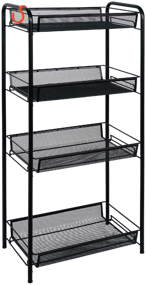 img 4 attached to Bookcase "Ladya 24", storage rack, 4 shelves, 44x25x96, black