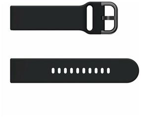 img 4 attached to Silicone Strap 20mm for Samsung Galaxy Watch 42mm, black