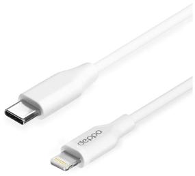 img 3 attached to Cable Deppa USB Type-C - Lightning MFI (72231), 1.2 m, white
