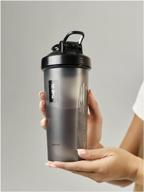 protein store / sports shaker with snap-on valve and carrying loop, the 21, 600 ml for cocktails logo