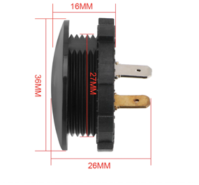 img 2 attached to Mortise digital voltmeter for car, voltage 12-24V