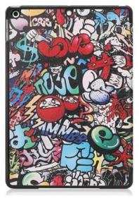 img 3 attached to Tablet case for Apple iPad 9 10.2 (2021) / iPad 8/7 10.2 (2020/2019), with a beautiful pattern, durable plastic (Graffiti)