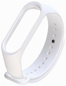 img 4 attached to Силиконовый ремешок для Xiaomi Mi Band 3/4, белый